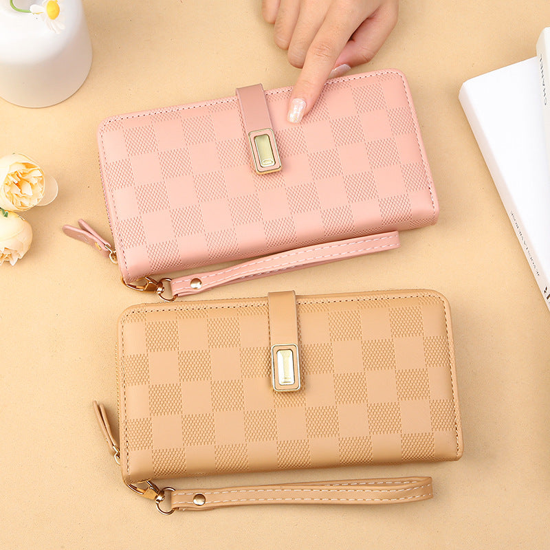 Women's Korean Fashion Trendy Long Tri Fold Ladies Wallets