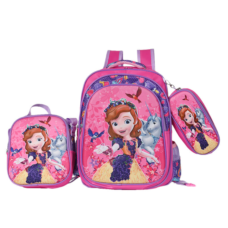 Children's Cartoon Detachable Six-wheel Three-piece Set Elementary School Students' Schoolbags