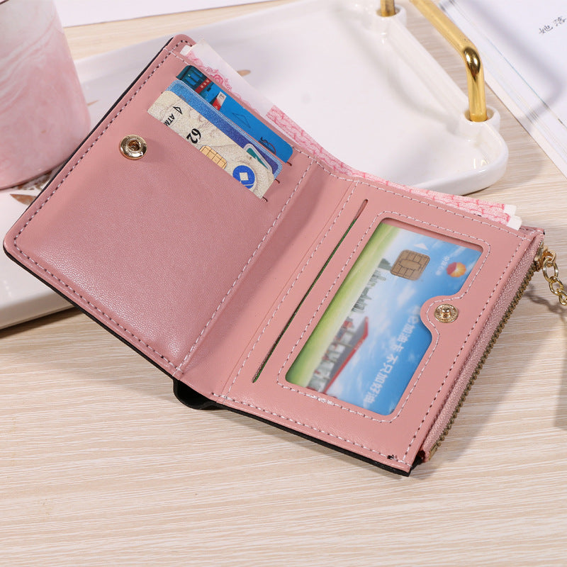 Women's Fold Tassel Korean Style Soft Leather Simple Ladies Wallets