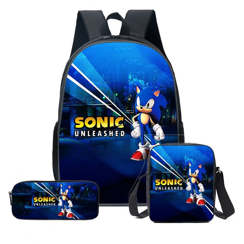 Classy Unique Charming Sonic Cartoon Primary Elementary School Students' Schoolbags