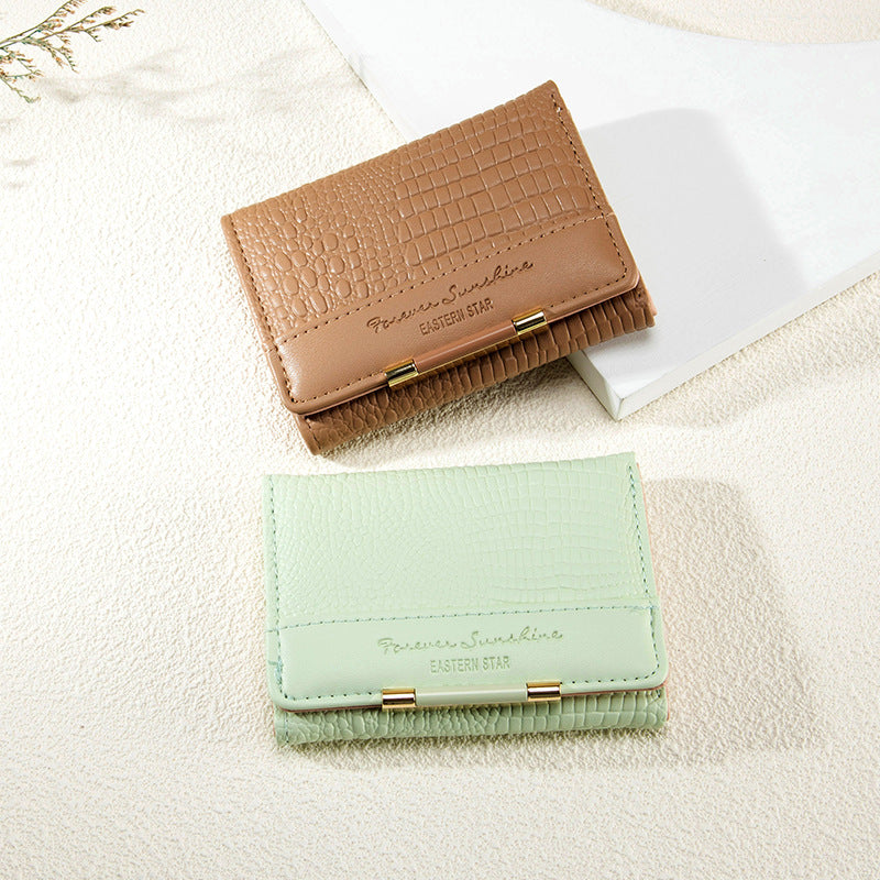 Women's Korean Style Short Leather Fashion Storage Ladies Wallets