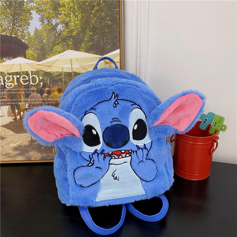 Spoof Plush Stitch Cartoon Young Sacs à dos personnalisés