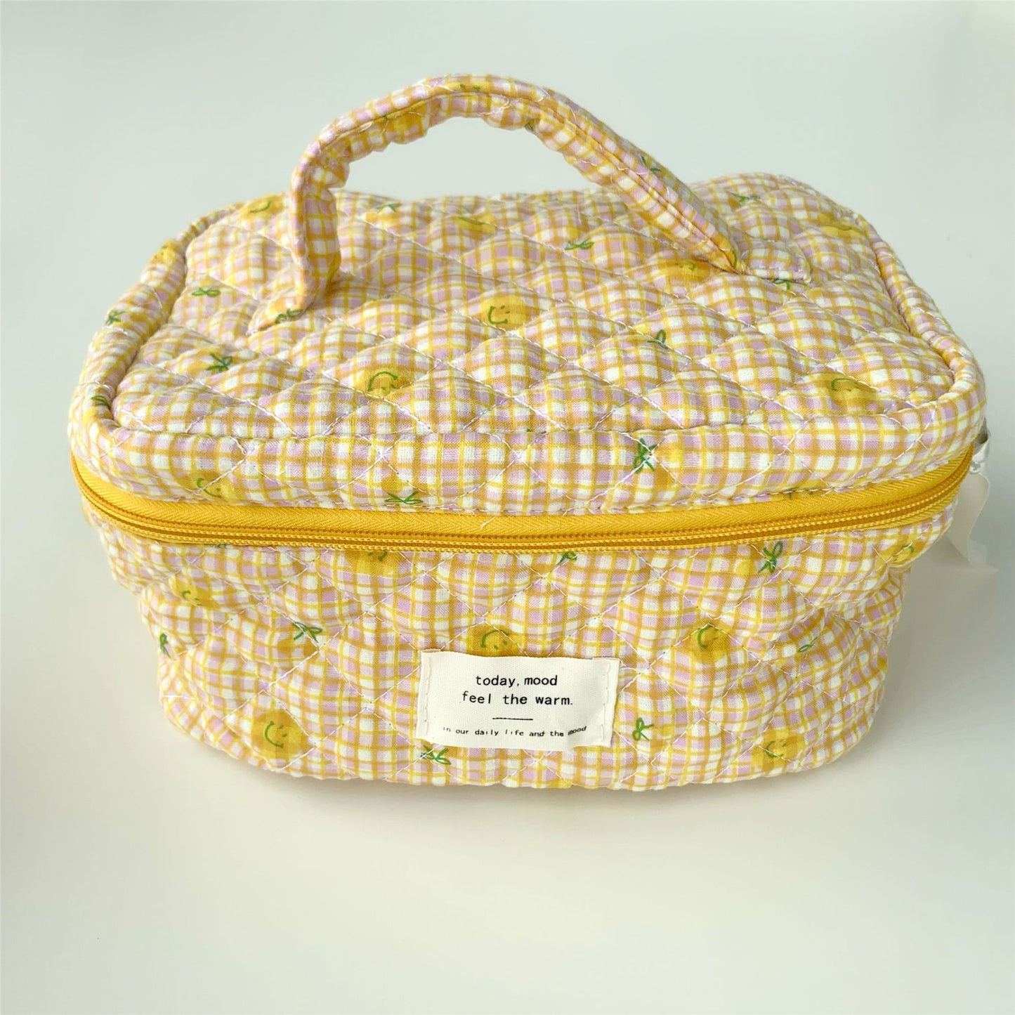 Portable Large Capacity Storage Quilted Cotton Cosmetic Bags