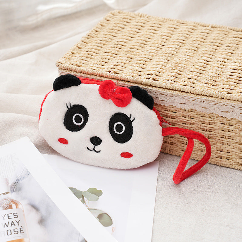 Children's With Rope Plush Storage Lesser Panda Fox Prize Coin Purses