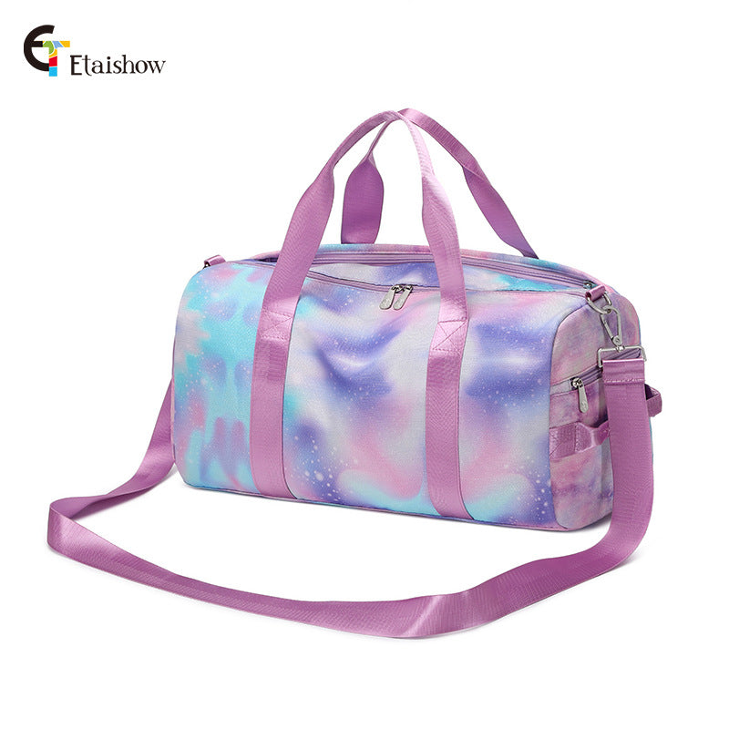 Women's Capacity Waterproof Iti Printing Swimming Sport Travel Bags