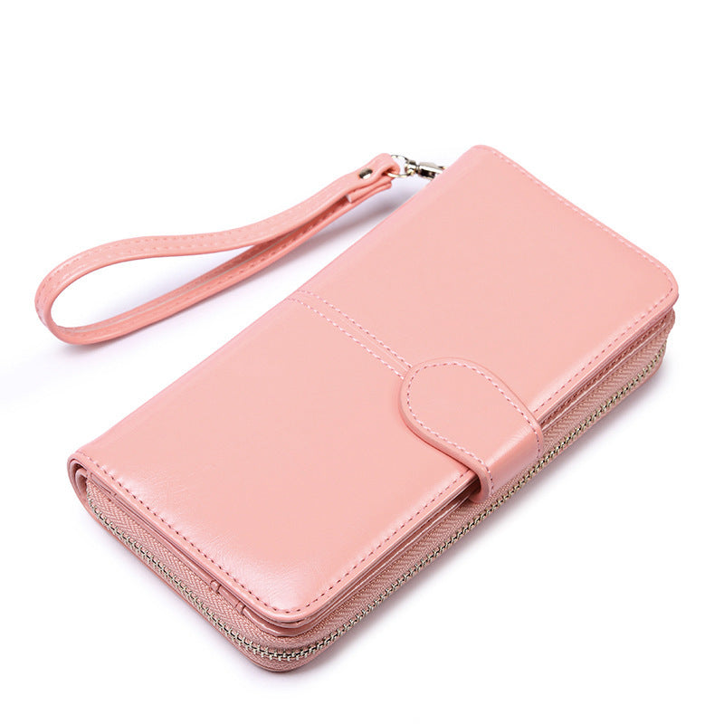 Women's Long Zipper Hasp Large Capacity Multiple Ladies Wallets