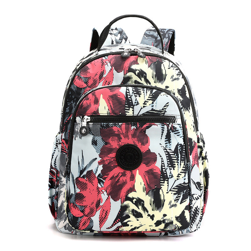 Sacs à dos en tissu de fleurs en nylon élégant et cool pour femmes