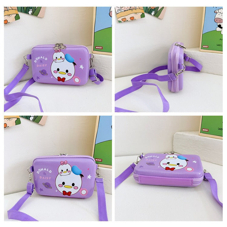 Children's Eggshell Fashion Cute Classic Cartoon Square Children's Shoulder Bags