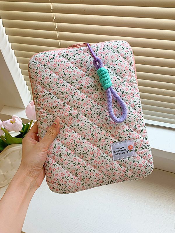 Fresh Flower Female Inch Liner Good-looking Tablet Bags