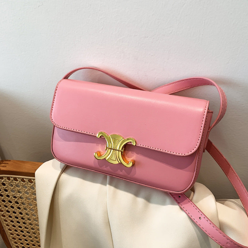 Women's Trendy Fashion Korean Simple Latch Small Crossbody Bags