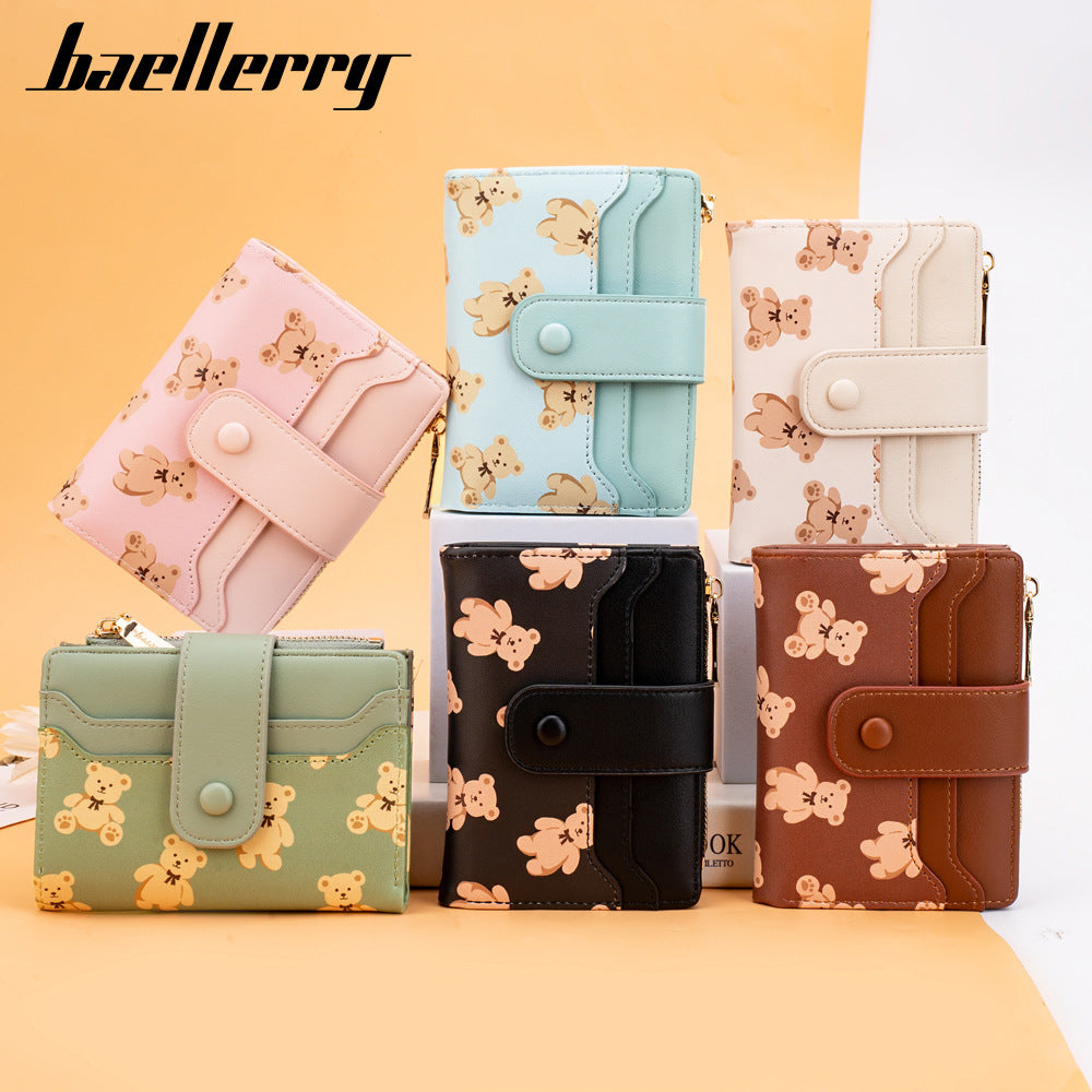 Women's Attractive Short Cute Printed Vertical Purses