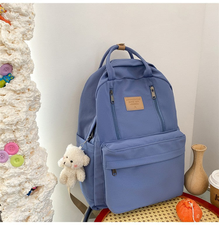 Solid Color Portable Street Leisure Female Backpacks