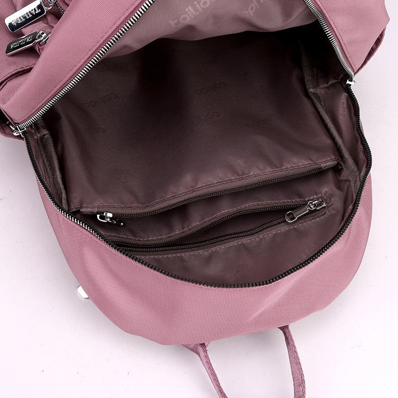 Women's Solid Color Simple Oxford Cloth Fashion Backpacks