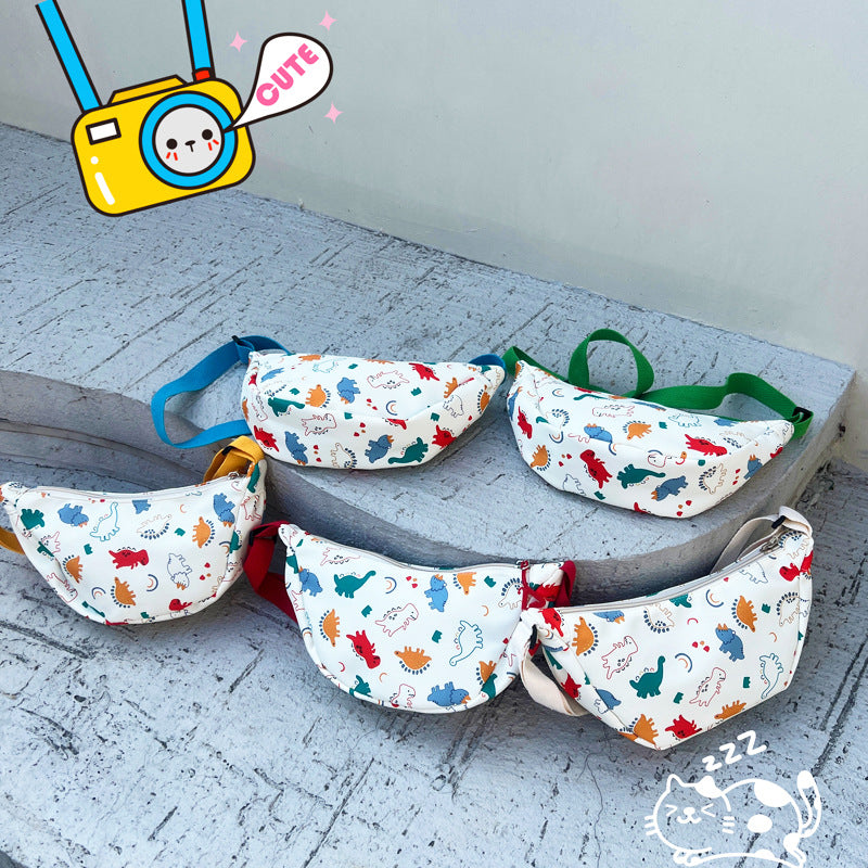 Cartoon Little Dinosaur Boyish Look Trendy Cool Children's Waist Packs