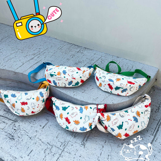 Cartoon Little Dinosaur Boyish Look Trendy Cool Children's Waist Packs