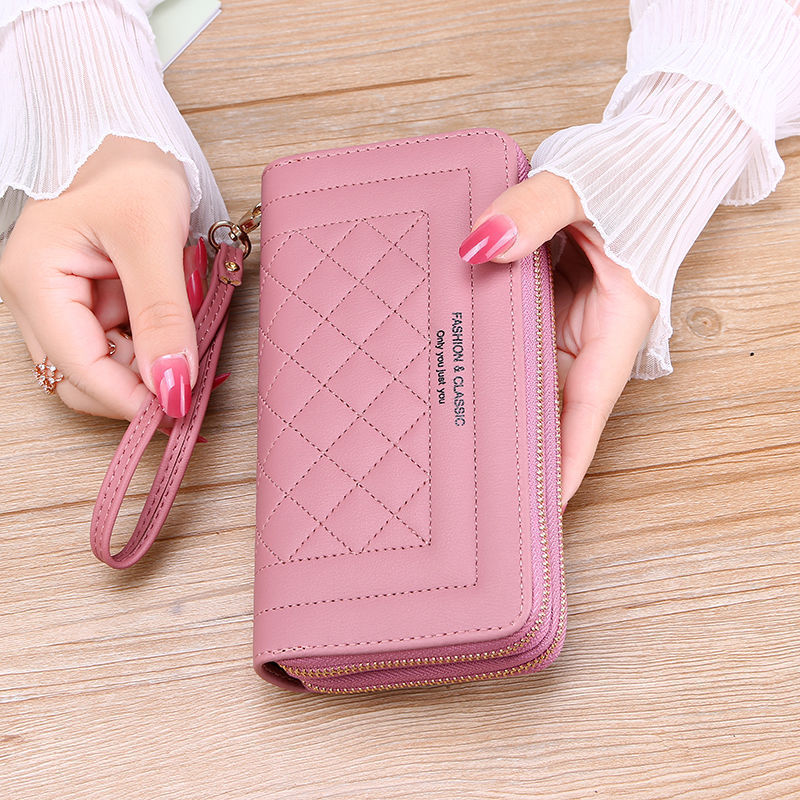 Long Clutch Korean Mobile Double Zipper Ladies Wallets