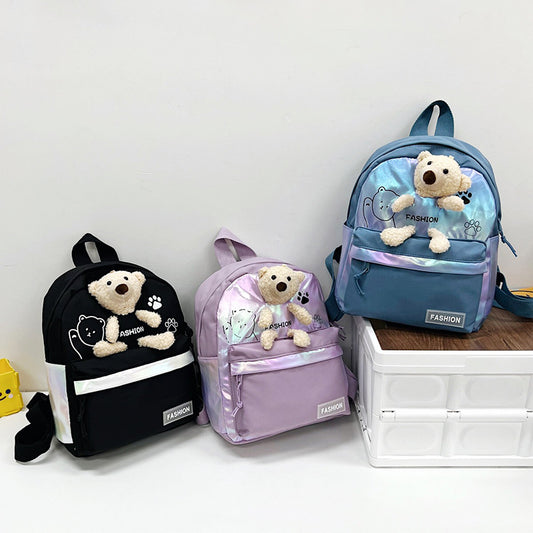 Sacs à dos légers et mignons en forme d'ours de poupée pour garçons de style enfants