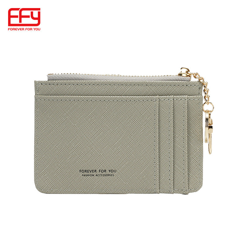 Women's Portable Simple Cross Pattern Change Short Cute Ladies Wallets