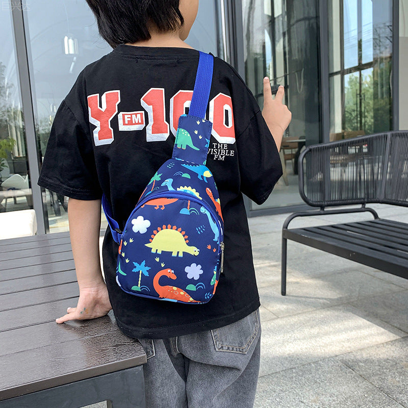 Children's Childlike Cute Dinosaur Printed Mother Boys Children's Waist Packs