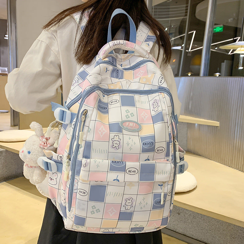 Primary Plaid Junior High Quality Custom Elementary School Students' Schoolbags