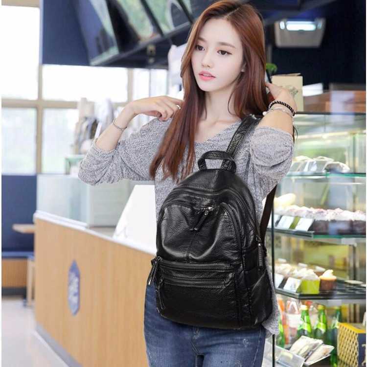 Women's Elegant Korean Fashionable Large Capacity Backpacks