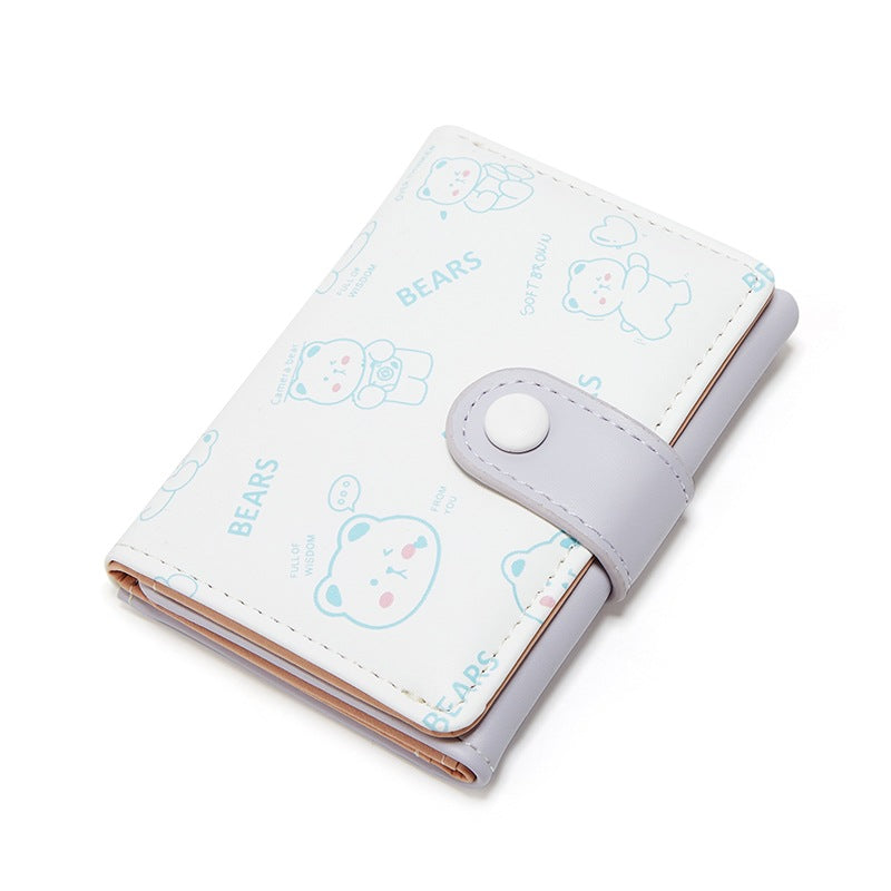 Printed Short Cartoon Zipper Clutch Cute Ladies Wallets