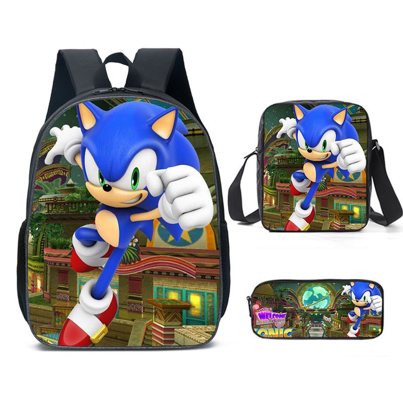 Classy Unique Charming Sonic Cartoon Primary Elementary School Students' Schoolbags