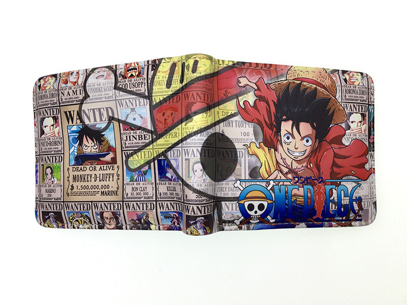 Piece Anime Peripheral Short Trendy Unique Ladies Wallets