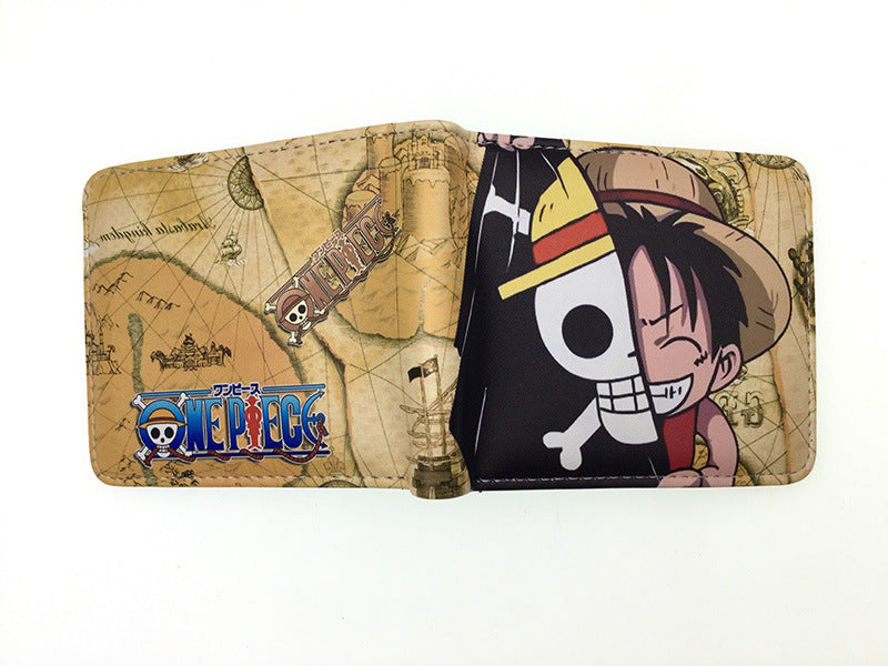 Piece Anime Peripheral Short Trendy Unique Ladies Wallets