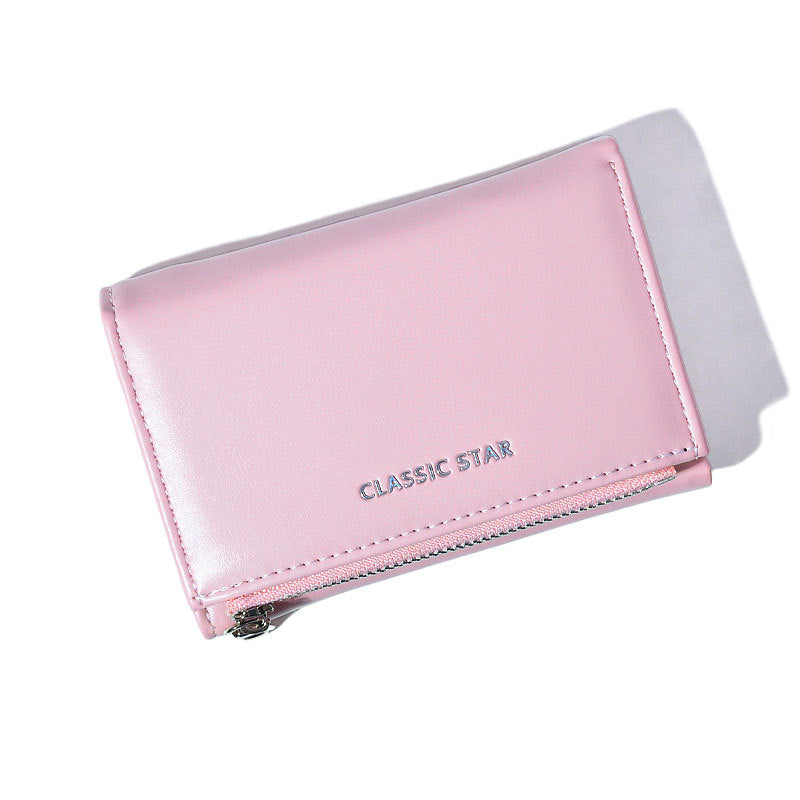 Women's Fashion Simple Zipper Short Large Capacity Ladies Wallets