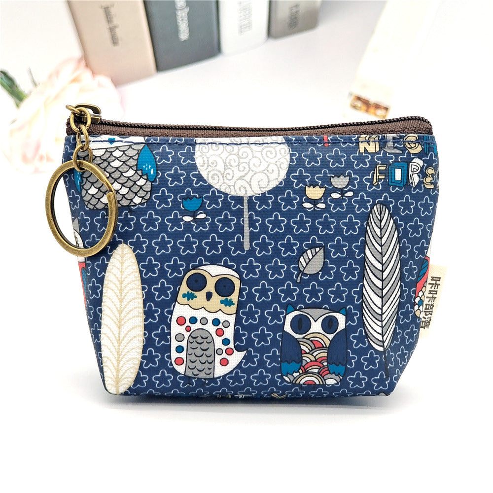 Women's Film Printed Cartoon Sier Sundries Storage Coin Purses