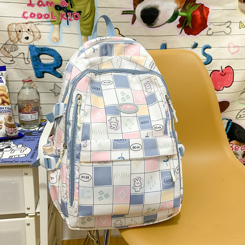 Primary Plaid Junior High Quality Custom Elementary School Students' Schoolbags