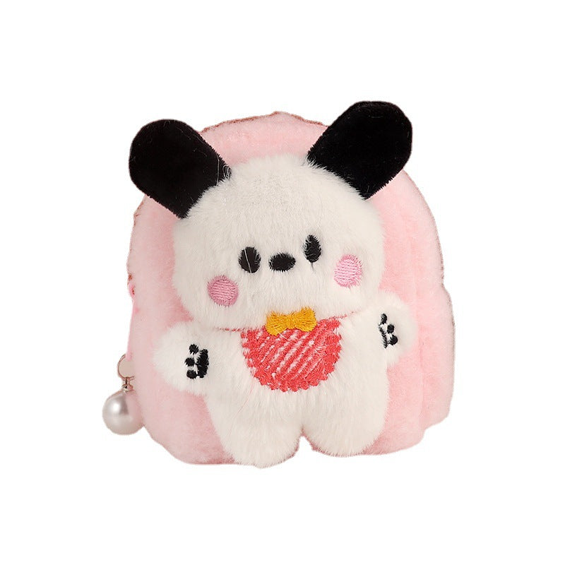 Cute Dog Three-dimensional Earphone Claw Machine Purses