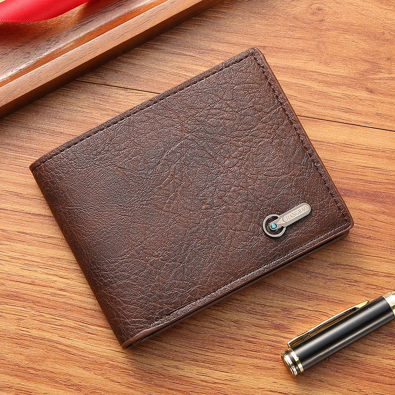 Men's Innovative Beautiful Business Short Leather Men's Wallets