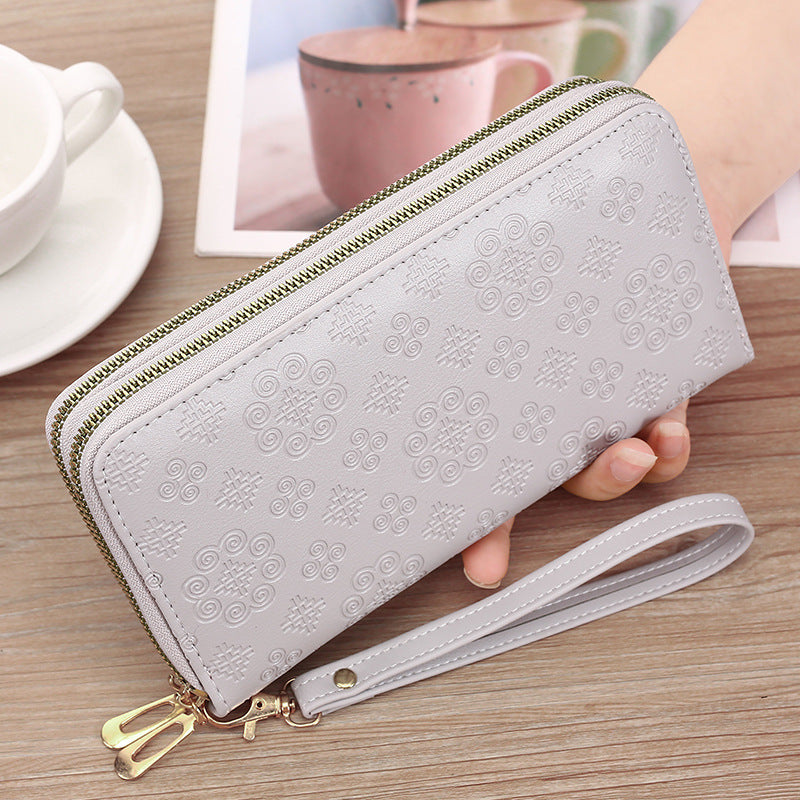 Women's Long Fashion Double Zipper Clutch Ladies Wallets