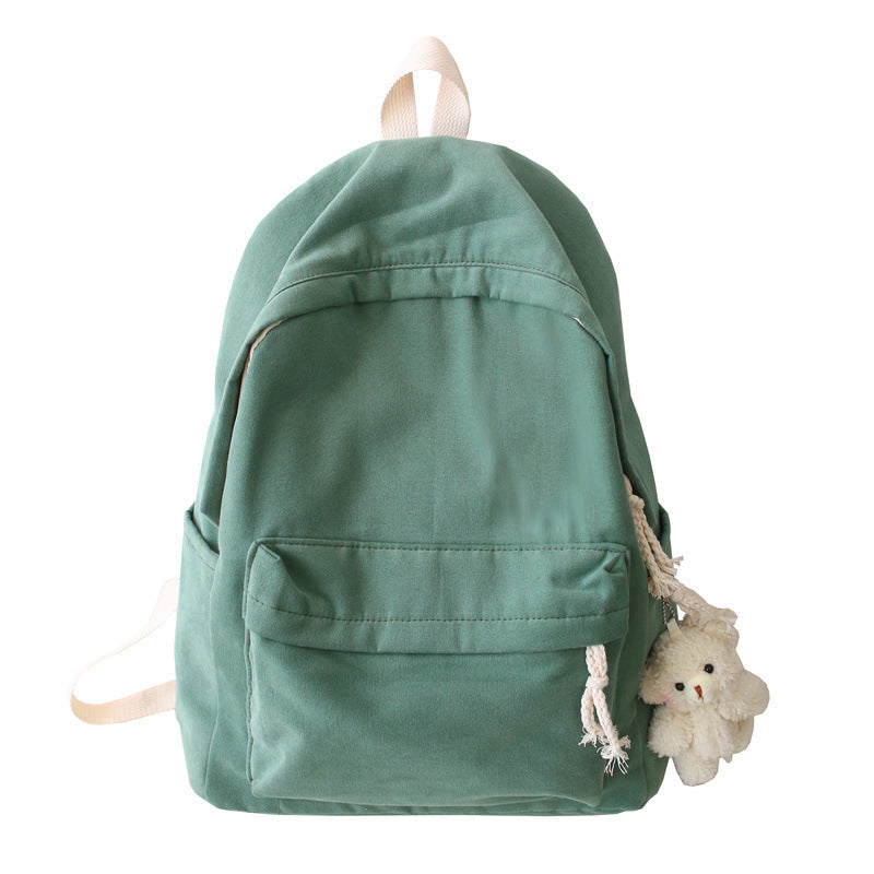 Style Fresh Campus Simple Canvas Female Backpacks