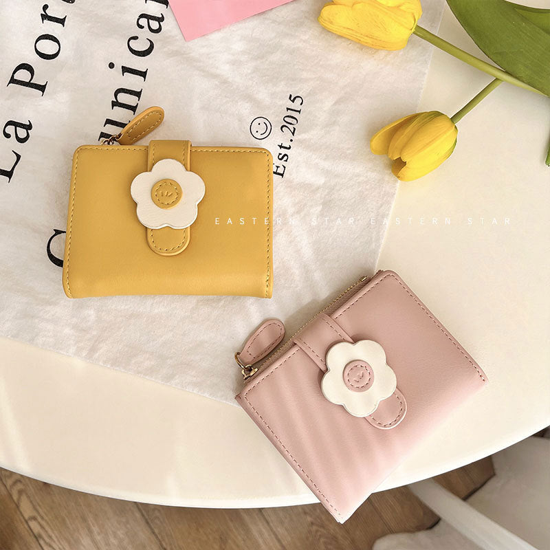 Flower Lady Solid Color Simple None Ladies Wallets