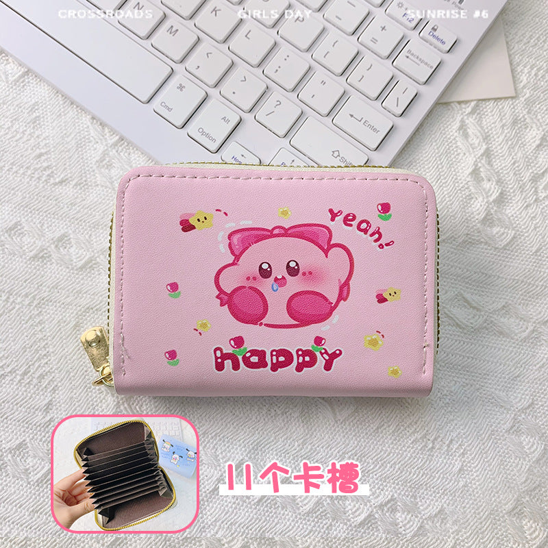 Female Cartoon Cute Heart Short Certificate Coin Purses