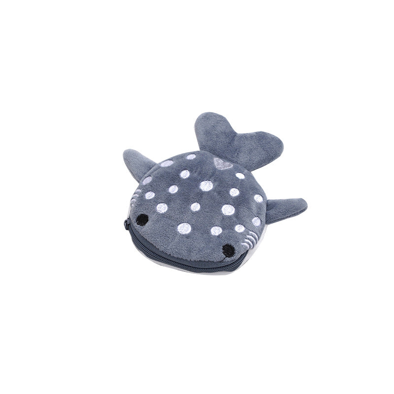 Shark Plush Cute Pendant Cable Zipper Purses