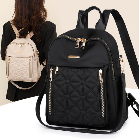 Women's Rhombic Embroidery Thread Korean Large Capacity Travel Bags