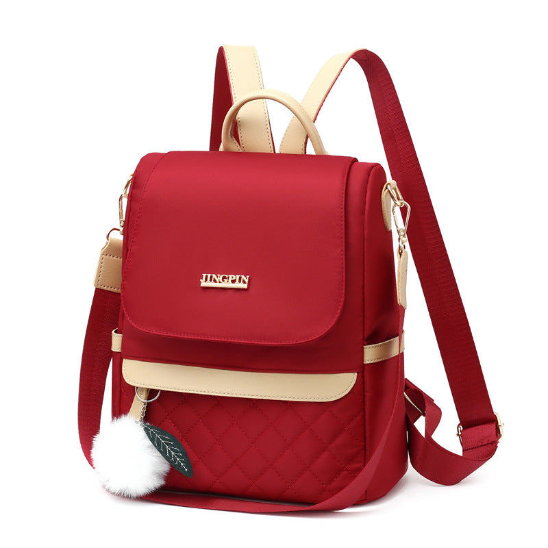 Women's Fashionable Korean Oxford Cloth Portable Simplicity Backpacks