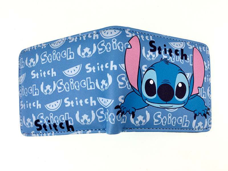 Cute Cartoon Stitch Short Blue Long Ladies Wallets