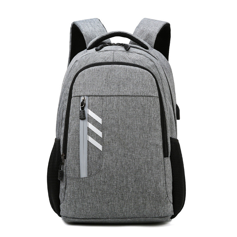 Women's & Men's & Business Printing Reflective Zipper Large Backpacks