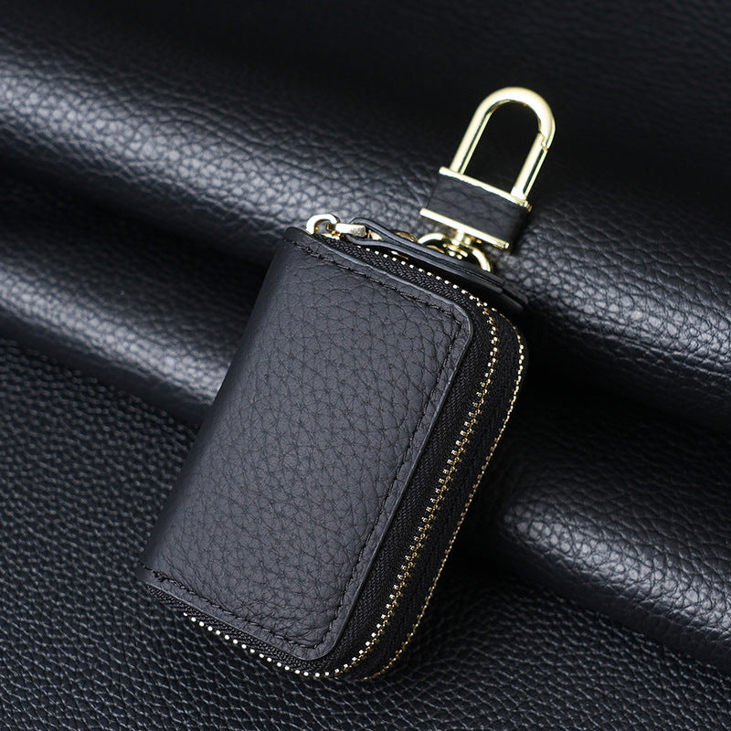 Genuine Leather Double Layer Car First Key Bags