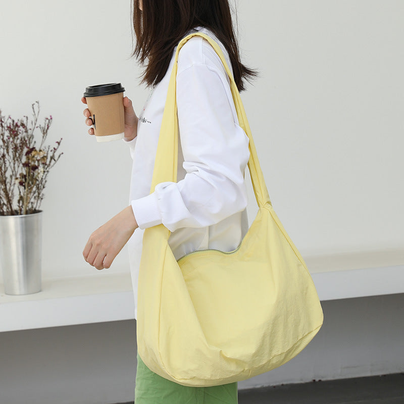 Women's Korean Style Nylon Simple Fashion Solid Crossbody Bags