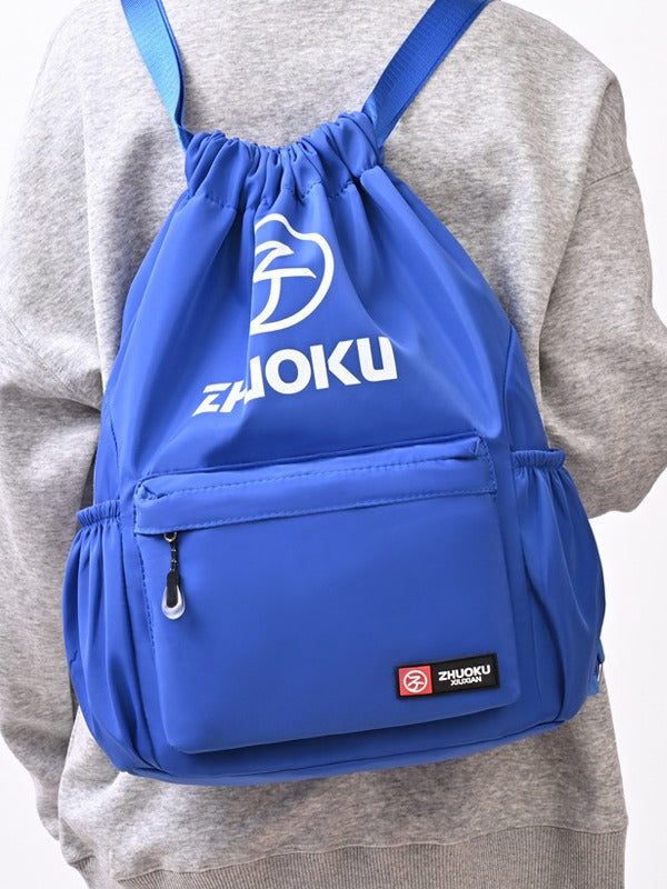 Color Style With Letters Basketball Large Capacity Drawstring Sports Backpacks