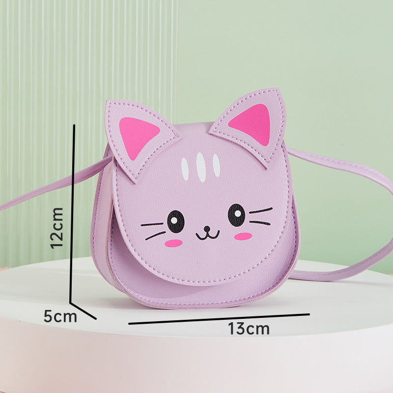 Dessin animé chat pour enfants mignon petit accessoire de mode sacs à bandoulière pour enfants