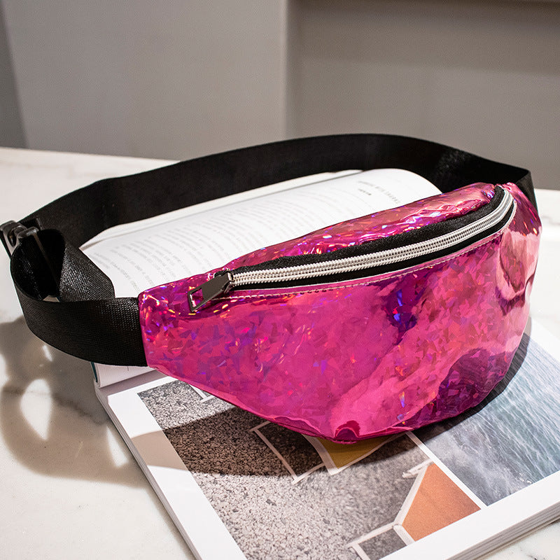 Women's & Men's Simple Personality Sequin Glass Broken Trendy Waist Packs