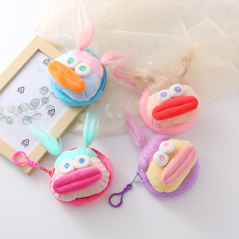 Cartoon Braid Sausage Mouth Potato Creative Purses