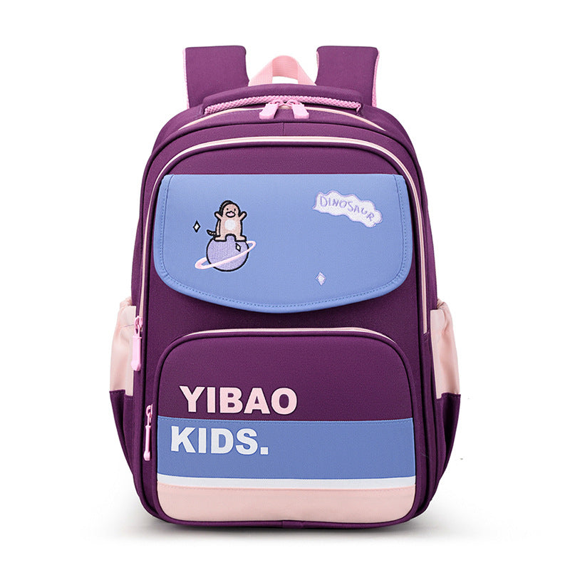 Children's Summer Boys Contrast Color Cute Embroidered Elementary School Students' Schoolbags